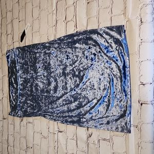 LuLaRoe Elegant blue velvet Ivy skirt